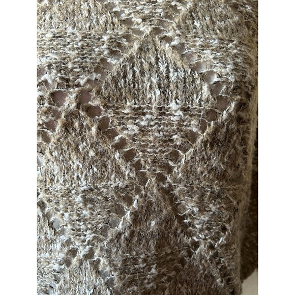 Le Chois Womens Sweater Medium Light Brown Pullover Round Neck Long Sleeves - Picture 9 of 15